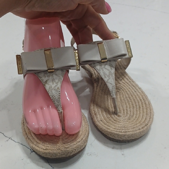 Michael Kors Cream Espadrilles with Ankle Strap Pre-owned Sz 5.5M - Picture 4 of 10